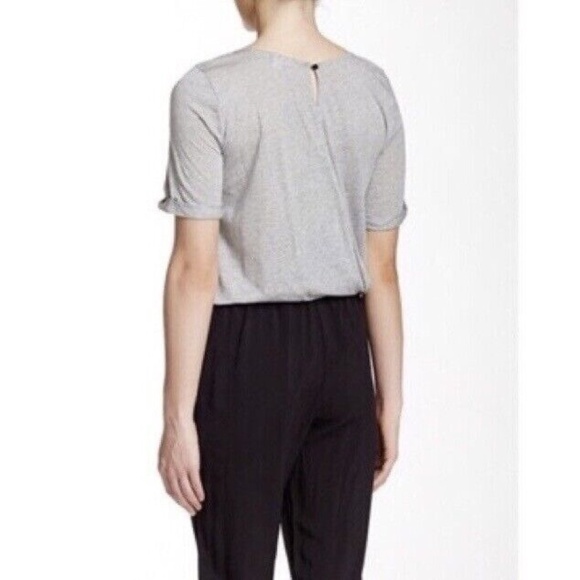 SPLENDID Jumpsuit Mixed Materials Media Colorblock Blouson Gray & Black Large - Picture 7 of 13